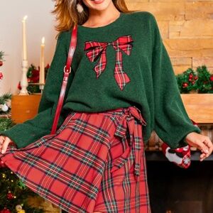 CUPSHE Tis the Season Green Sweater